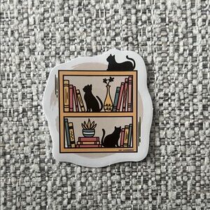 4/$10 Cat Bookshelf Sticker